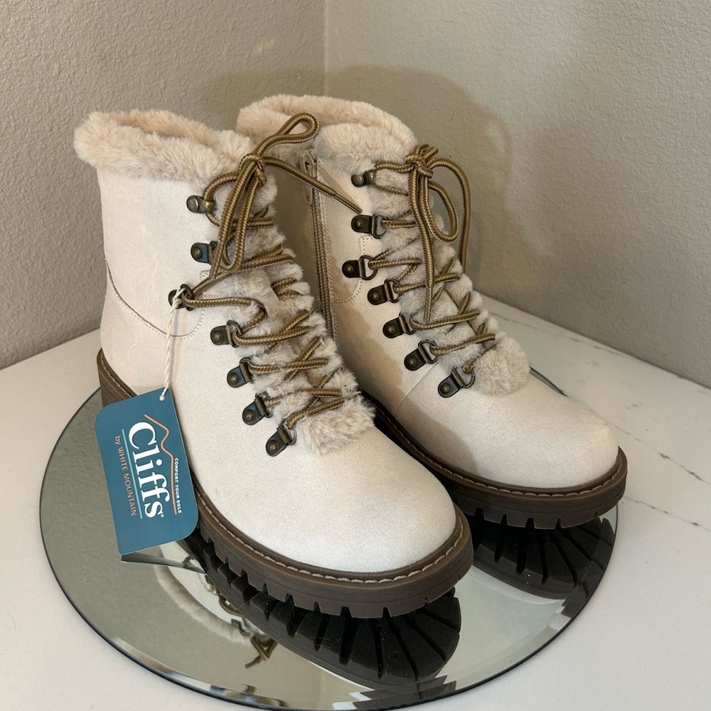 Cream Winter Boots